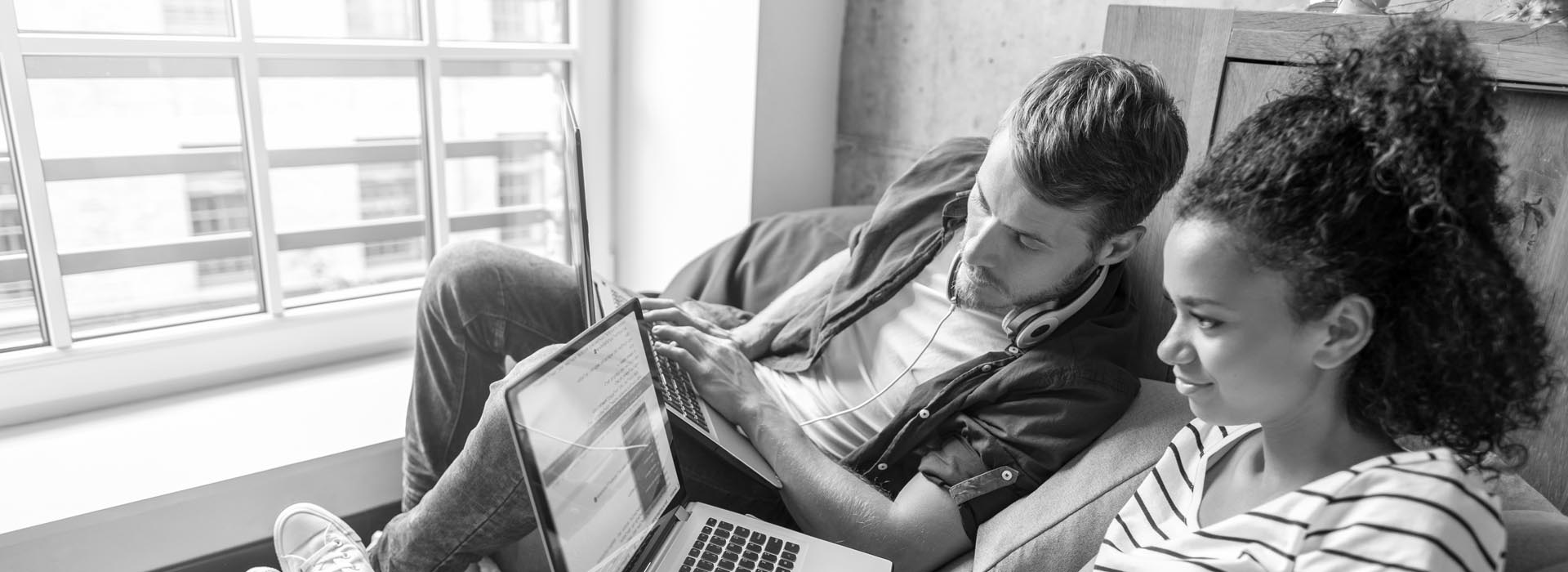 Header - Couple Working on Computer